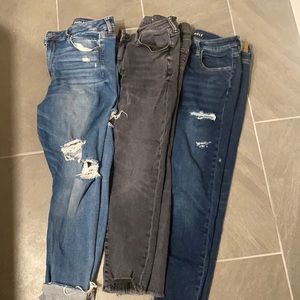 3 pair American Eagle Jeggings 14 extra short